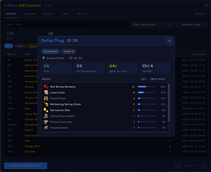 Click killed enemy in list to show popup details