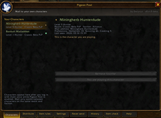 Characters tab