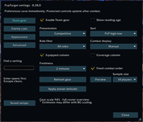 Team gear settings (0.28.0)
