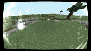 Flying camera shake.