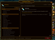 Can show all unknown recipes