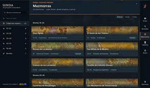 Mazmorras — niveles, misiones y facción