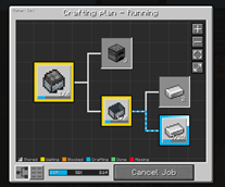Live graph-based crafting plan overview
