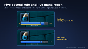 Five-second rule and live mana regen