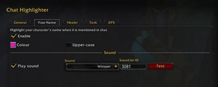 Your Name Settings