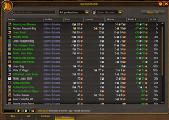 AuctionHouse: Tab for recipes