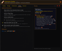 Extras Tab
