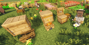 Beekeeper using the campfire under a beehive