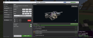 The actual GUI