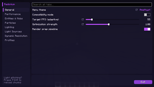 Completely new settings screen (requires Mod Menu and Cloth Config API)