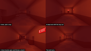 Run For Your Life: a red-lit maze, and something behind you