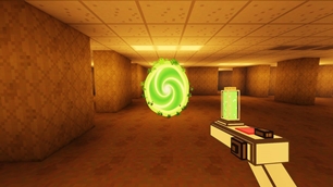 The Portal Gun: shoot a portal and walk through