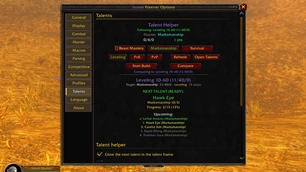 Talent helper - follow a build, compare and see your progress