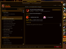 Recipe selected