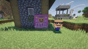 He hangs posters of himself