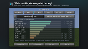 The Walls tab