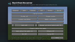 The Server tab