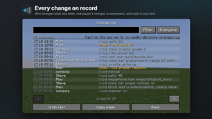 The change log