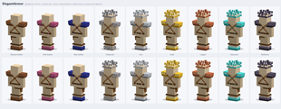 All armor sets - front and back