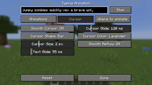 Cursor settings — 1.1