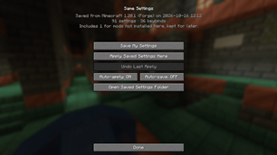Same Settings page