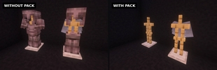Armor stands (without / with pack)