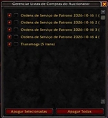 Main window – Collapsed lists