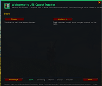 Welcome screen on first login