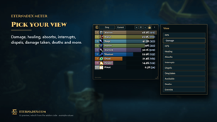 Choose a view from the mode menu. UI preview.