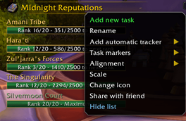 Settings panel.