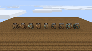 Nine workbenches