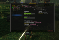 Main friend  tab
