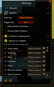 Show and hide options