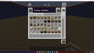 poppy playtime menu for the all items and blocks and stuff