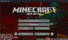 Dark title bar in Minecraft 1.16.5