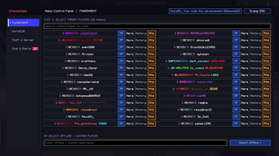 Punishment Wizard & Live Player Roster