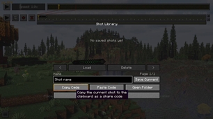 Shot Library and Share Codes