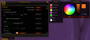 Options with color-picker