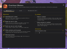Behaviour settings