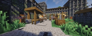 Mercenaries patrolling the market.