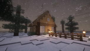 Snowy cottage