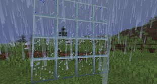 Particle Rain hitting Windows