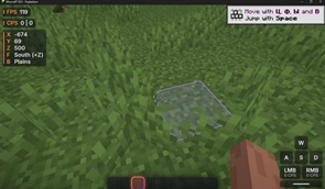 HUD and hotbar