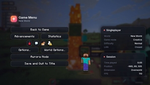 Pause menu