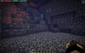 Underwater on bedrock.