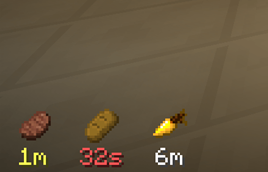 Colors when a food effect duration is expiring