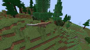 Allosaurus in a pine forest