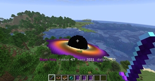 A black hole eating a forest