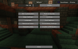 Music playing in main menu