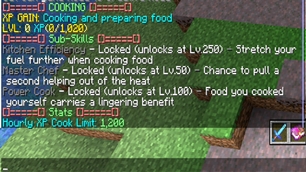 cooking descriptions( /mcstats cooking)
